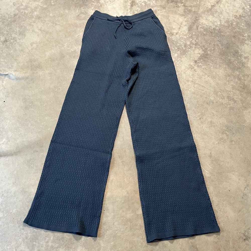 We Wore What‎ Pants Womens Size XS Pull On Straight Leg Cable Knit Heather Ash